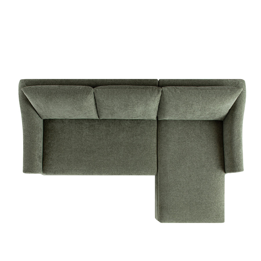 Frognal Modular Loose Cover Extra Large Right Hand Facing Chaise Sofa, Cypress Chenille - daals
