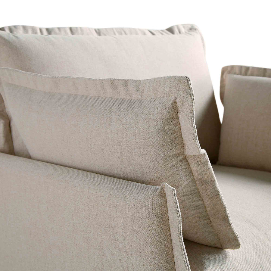 Byron Pillow Edge Beige Fabric Modular Sofa, 1 - Seater - daals
