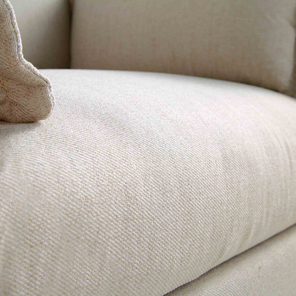 Byron Pillow Edge Beige Fabric Modular Sofa, 1-Seater Chaise