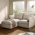 Byron Pillow Edge Beige Fabric Modular Sofa, 2 - Seater Chaise - daals