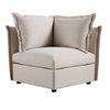 Byron Pillow Edge Beige Fabric Modular Sofa, 1-Seater Corner