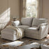 Byron Pillow Edge Mist Grey Boucle Modular Sofa, 2 - Seater Chaise - daals