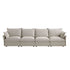Byron Pillow Edge Mist Grey Boucle Modular Sofa, 4 - Seater - daals
