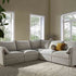 Byron Pillow Edge Mist Grey Boucle Modular Sofa, 5 - Seater Corner - daals