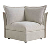 Byron Pillow Edge Mist Grey Boucle Modular Sofa, 1-Seater Corner