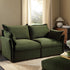 Byron Pillow Edge Moss Green Velvet Modular Sofa, 2 - Seater - daals