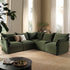 Byron Pillow Edge Moss Green Velvet Modular Sofa, 5 - Seater Corner - daals
