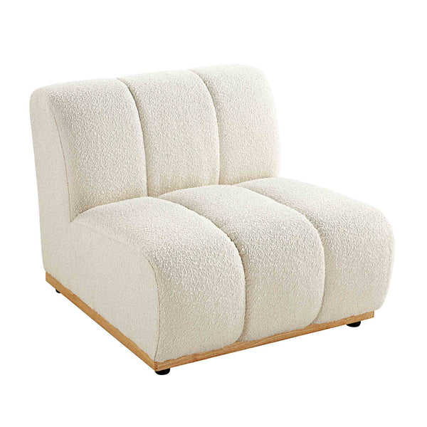 Granvia Ecru Boucle Modular Sofa, 1-Seater Armless Sofa