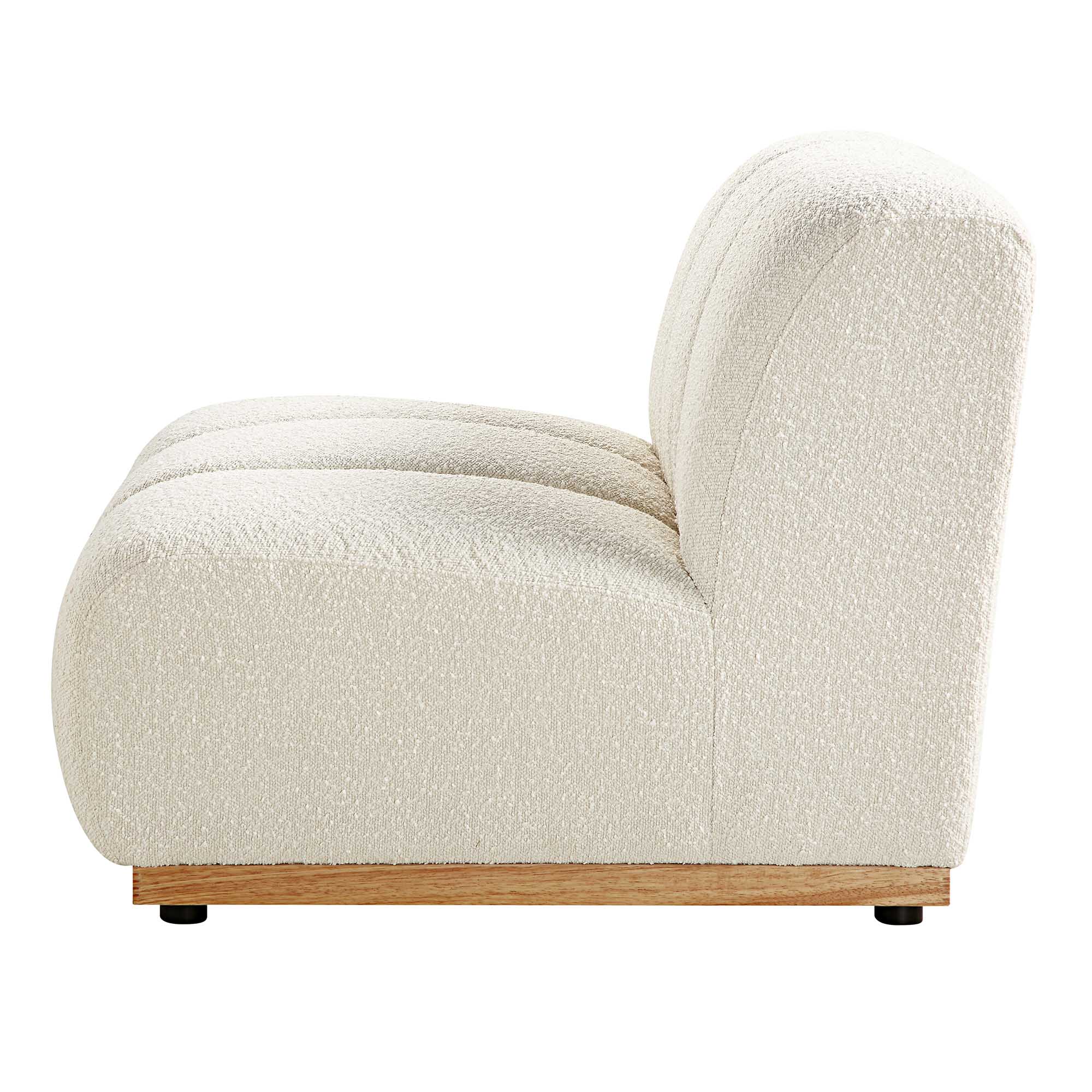 Armless Module Sofa Granvia Ecru Boucle Modular Sofa, 1-Seater Armless Sofa | daals