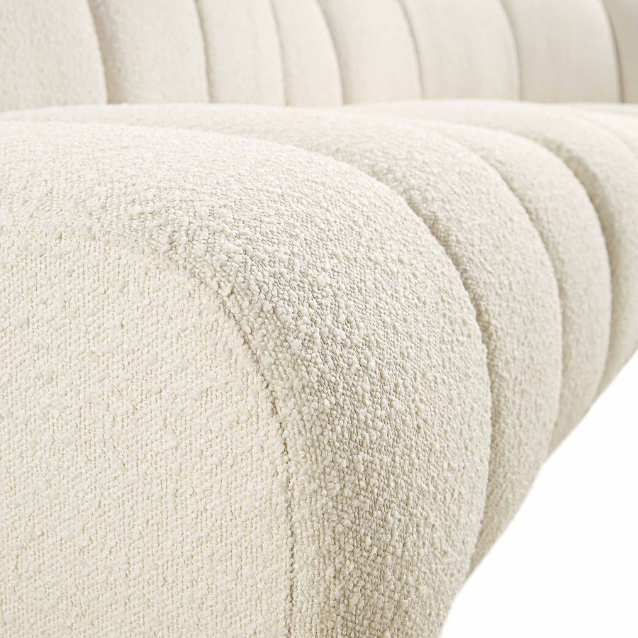 Granvia Ecru Boucle Modular Sofa, 5-Seater Grand L-Shaped Sofa