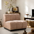 Granvia Musk Blush Boucle Modular Sofa, 1 - Seater Armless Sofa - daals