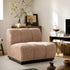 Granvia Musk Blush Boucle Modular Sofa, 1-Seater Armless Sofa