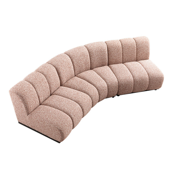 Granvia Musk Blush Boucle Modular Sofa, 3-Seater Corner Sofa