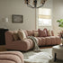 Granvia Musk Blush Boucle Modular Sofa, 3-Seater Corner Sofa