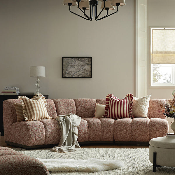 Granvia Musk Blush Boucle Modular Sofa, 3-Seater Corner Sofa
