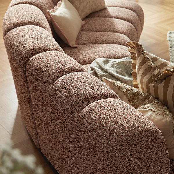 Granvia Musk Blush Boucle Modular Sofa, 3-Seater Corner Sofa