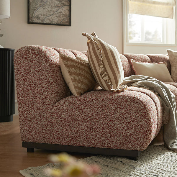 Granvia Musk Blush Boucle Modular Sofa, 3-Seater Corner Sofa