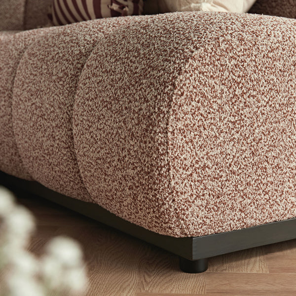 Granvia Musk Blush Boucle Modular Sofa, 3-Seater Corner Sofa