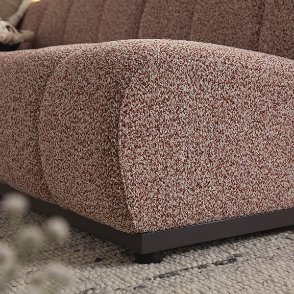Granvia Musk Blush Boucle Modular Sofa, 3-Seater Sofa