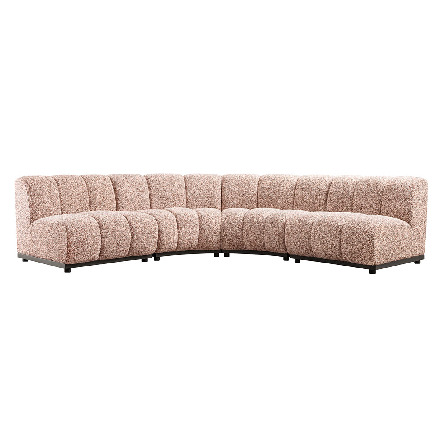 Granvia Musk Blush Boucle Modular Sofa, 4-Seater Large Corner Sofa