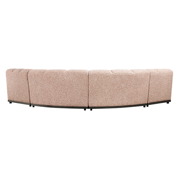 Granvia Musk Blush Boucle Modular Sofa, 4-Seater Large Corner Sofa