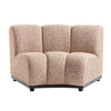 Granvia Musk Blush Boucle Modular Sofa, 1-Seater Curved Sofa