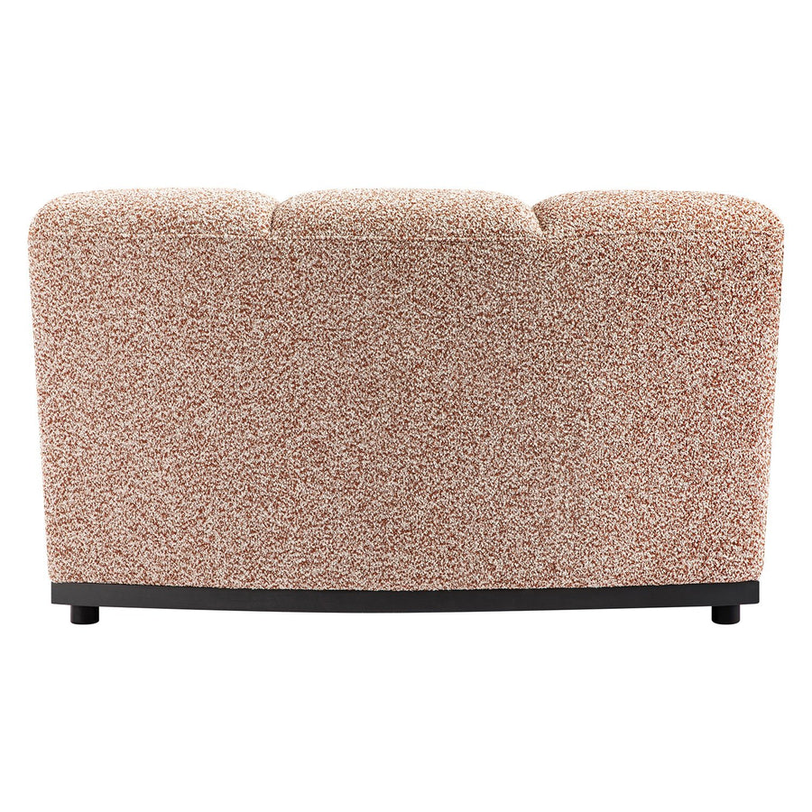 Granvia Musk Blush Boucle Modular Sofa, 1-Seater Curved Sofa