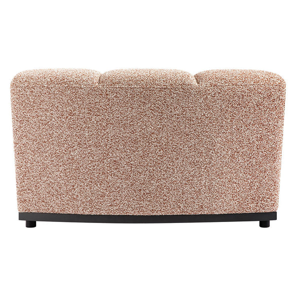 Granvia Musk Blush Boucle Modular Sofa, 1-Seater Curved Sofa