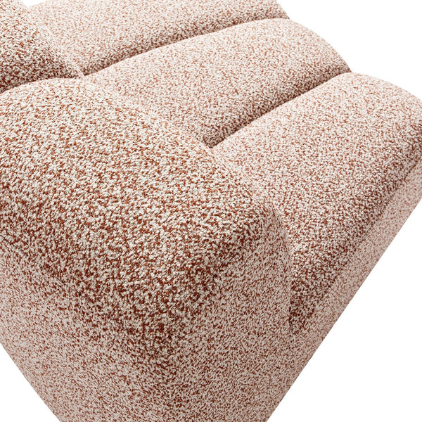 Granvia Musk Blush Boucle Modular Sofa, 1-Seater Curved Sofa