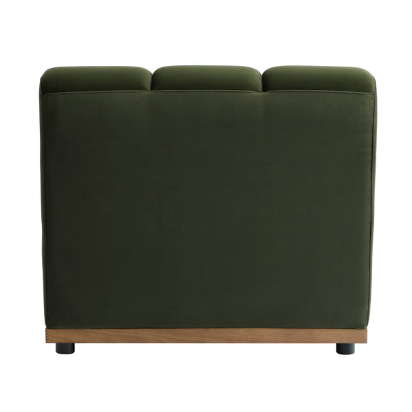 Granvia Moss Green Modular Sofa, 1-Seater Armless Sofa