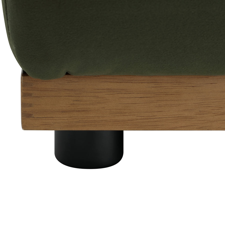 Granvia Moss Green Velvet Modular Sofa, 2-Seater Sofa