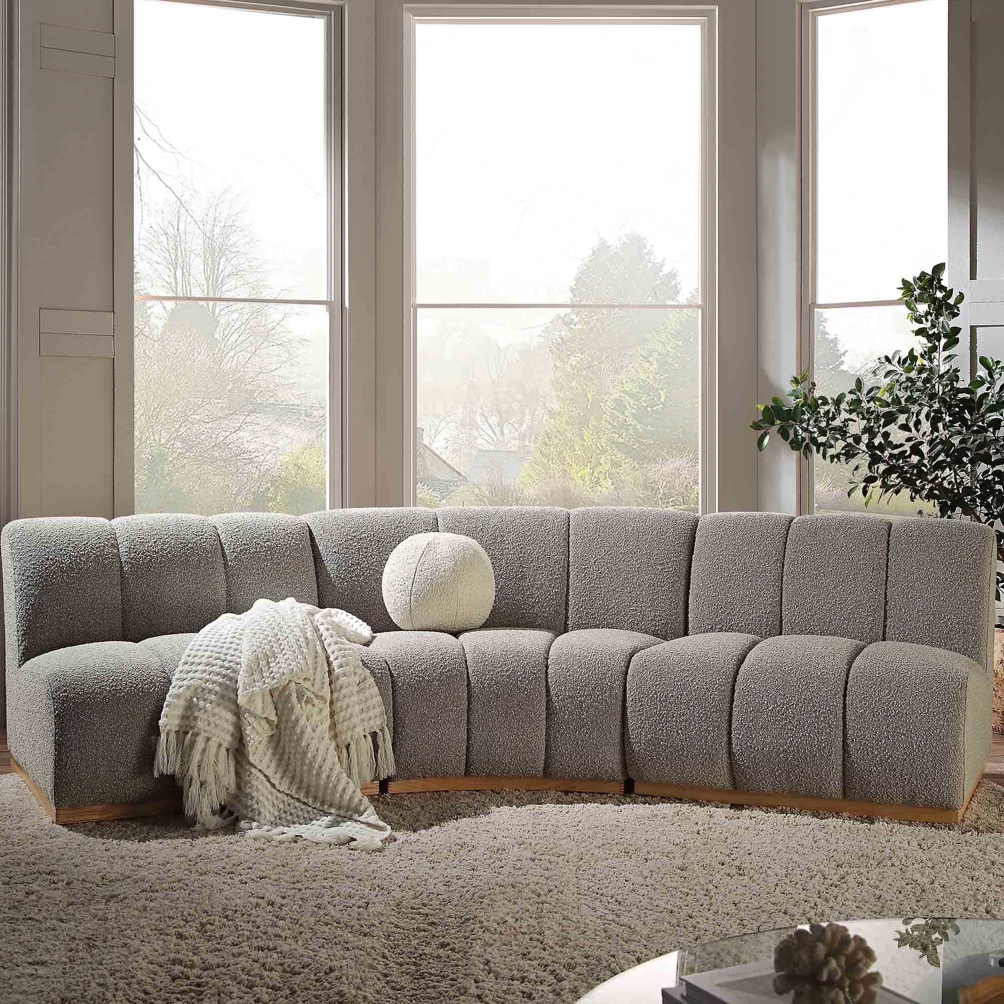 Granvia Taupe Boucle Modular Sofa, 3-Seater Corner Sofa | daals