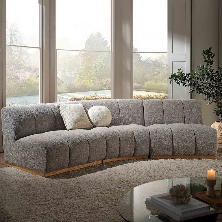 Granvia Taupe Boucle Modular Sofa 3 Seater Corner Sofa Daals
