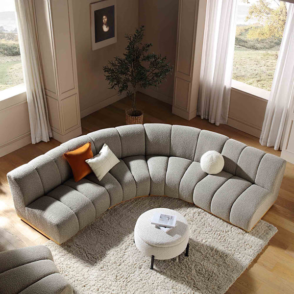 Granvia Taupe Boucle Modular Sofa, 4-Seater Large Corner Sofa