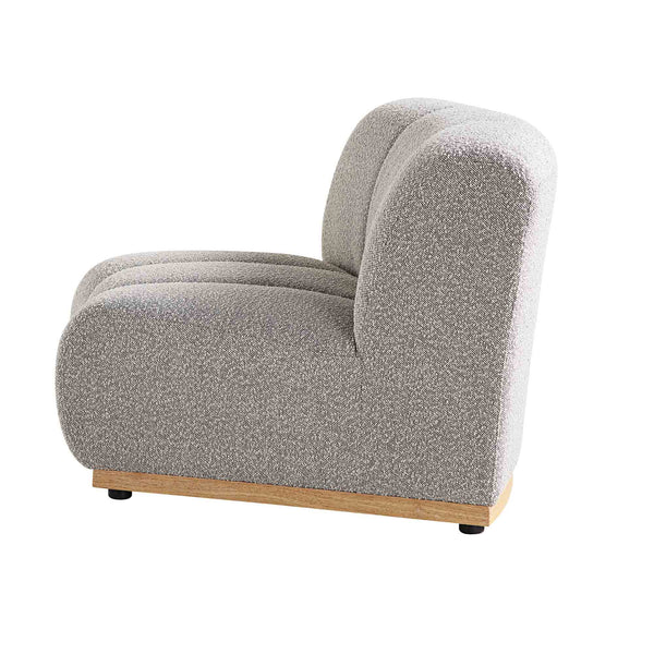 Granvia Taupe Boucle Modular Sofa, 1-Seater Curved Sofa