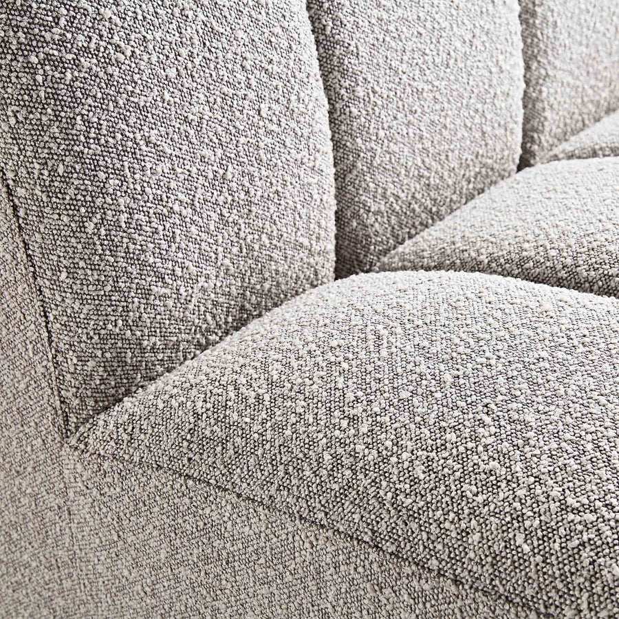 Granvia Taupe Boucle Modular Sofa, 3-Seater Curved Sofa
