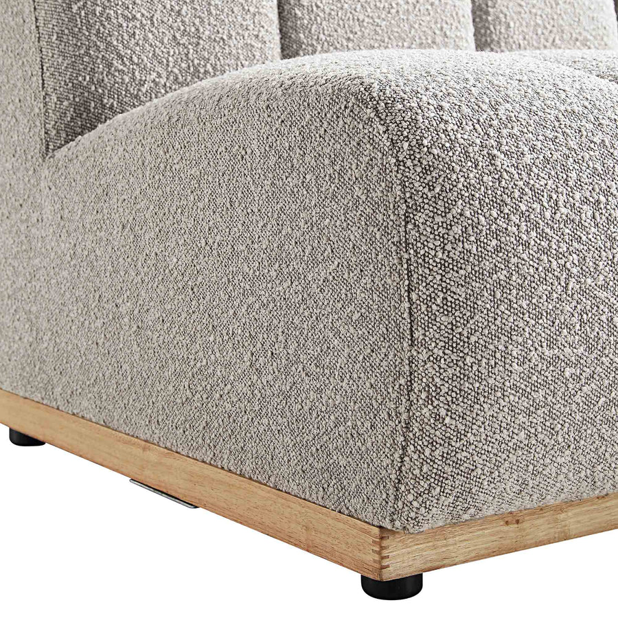 Granvia Taupe Boucle Modular Sofa, 3-Seater Curved Sofa
