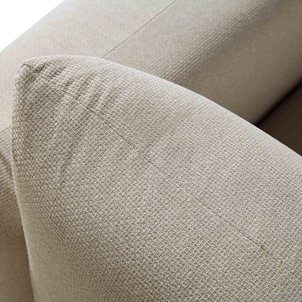 Gianni Armchair, Beige Woven Fabric