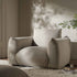 Gianni Armchair, Beige Woven Fabric - daals