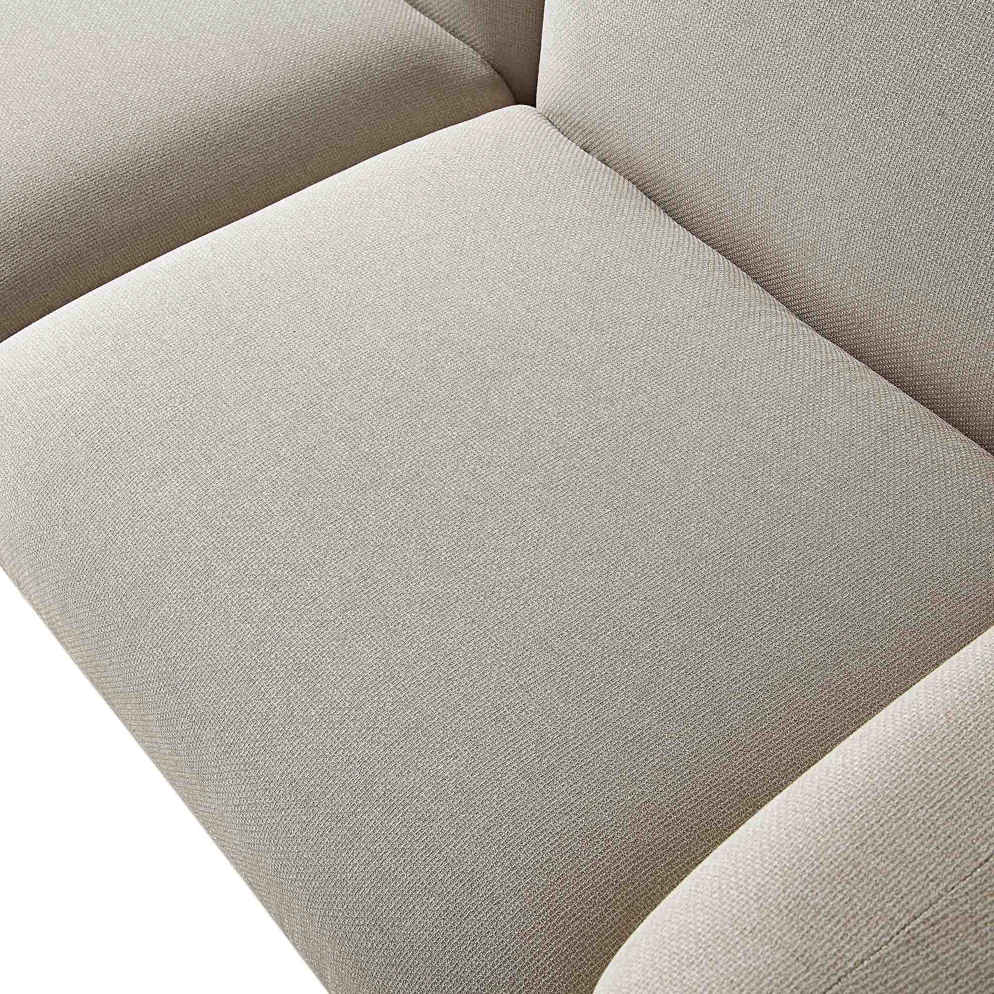 Gianni Three Seater Sofa, Beige Woven Fabric