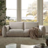 Gianni Three Seater Sofa, Beige Woven Fabric - daals