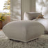 Gianni Pouffe, Beige Woven Fabric - daals