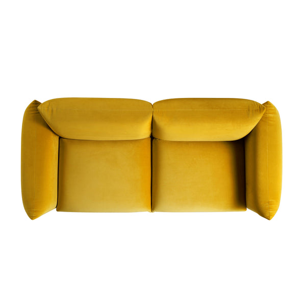 Gianni Three Seater Sofa, Goldenrod Velvet