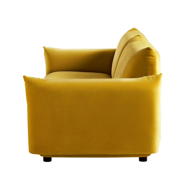 Gianni Three Seater Sofa, Goldenrod Velvet