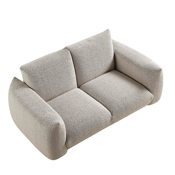 Gianni Two Seater Sofa, Mist Grey Boucle