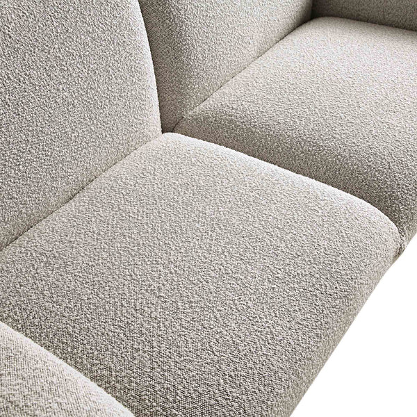 Gianni Three Seater Sofa, Mist Grey Boucle