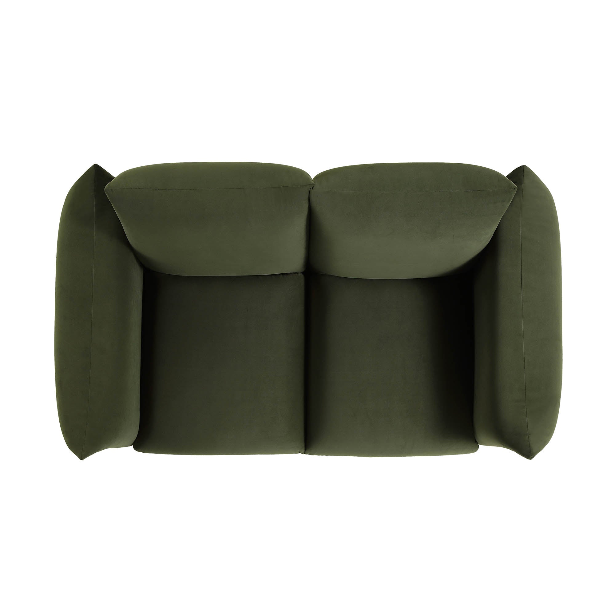 Gianni Two Seater Sofa, Moss Green Velvet