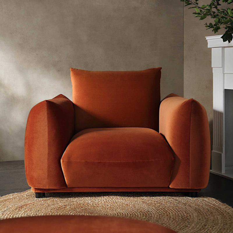 Gianni Armchair, Rust Velvet - daals