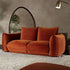 Gianni Two Seater Sofa, Rust Velvet - daals