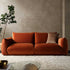 Gianni Three Seater Sofa, Rust Velvet - daals